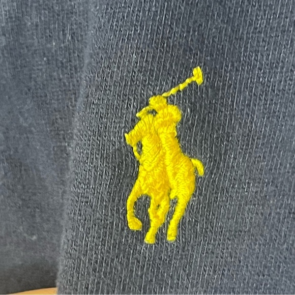 Polo Ralph Lauren Vintage Crewneck Pullover Shawl Collar Sweatshirt XXL Navy Men - Picture 7 of 10